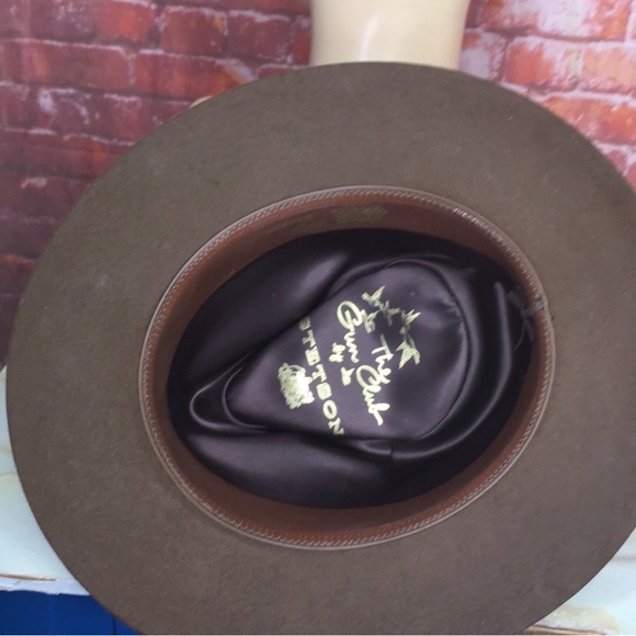 Vintage Stetson Brown Fur Felt Weekender Fedora Hat - Picture 7 of 9